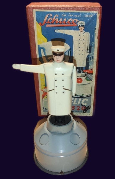 Schuco Polizist Flic 4520 Blechmodell in Originalkarton 1951 (5183)